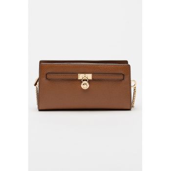 Geanta crossbody din piele cu bareta din lant Hamilton Moderne - Caramel
