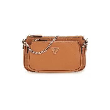 Geanta crossbody din piele ecologica cu etui detasabil - Caramel