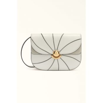 Geanta crossbody din piele Sfera S - Negru/Gri deschis