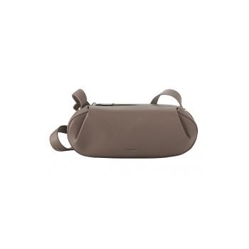 Geanta crossbody mica din piele - Liliac prafuit