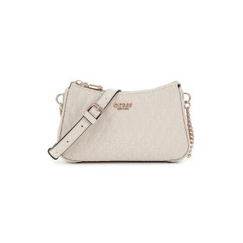 Geanta crossbody mini din piele ecologica cu logo metalic Betula - Maro deschis