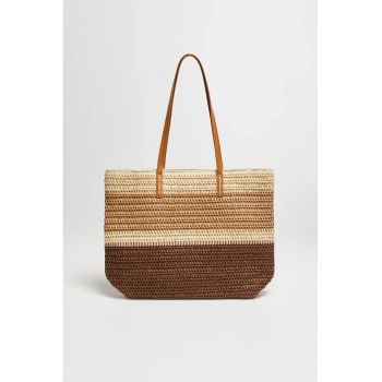 Geanta plaja bej mare ONE SIZE