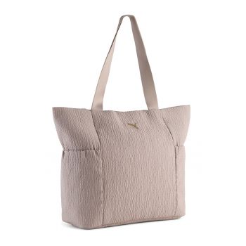 Geanta shopper cu logo UP - Roz prafuit