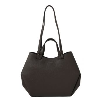 Geanta shopper din piele cu etui - Maro inchis