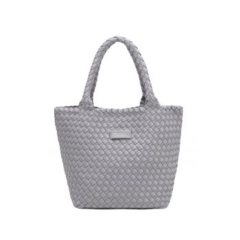 Geanta shopper tesuta Celeste - Gri deschis