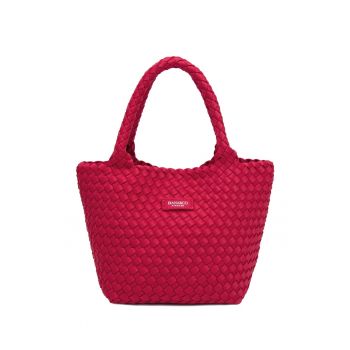Geanta shopper tesuta Celeste - Rosu deschis