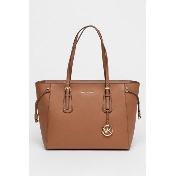 Geanta shopper uni de piele - Maro scortisoara