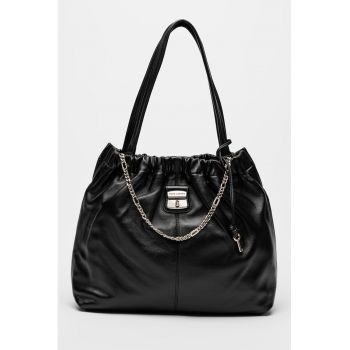 Geanta tote din piele The Cristina - Negru