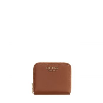 Laurel mini wallet zip around cognac