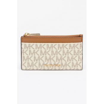 Portcart cu model monograma Jet Set - Maro/Crem