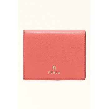 Portofel pliabil din piele Camelia - Roz aprins/Roz pastel