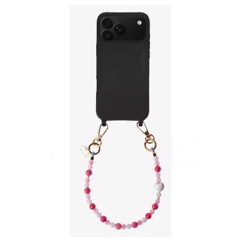 Bratara pentru telefon cu pietre naturale - Aqua Rose - 32cm