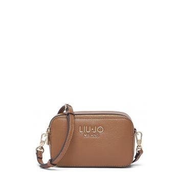 Geanta crossbody cu 2 compartimente - Caramel