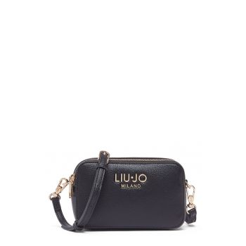 Geanta crossbody cu 2 compartimente - Negru