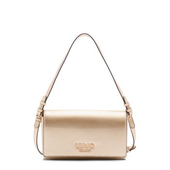Geanta crossbody cu aplicatie loo metalica - Auriu