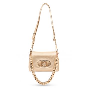 Geanta crossbody cu bareta din lant - Auriu