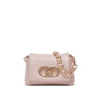 Geanta crossbody cu bareta din lant - Piersica
