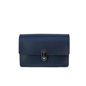 Geanta crossbody cu clapa Carol - Albastru