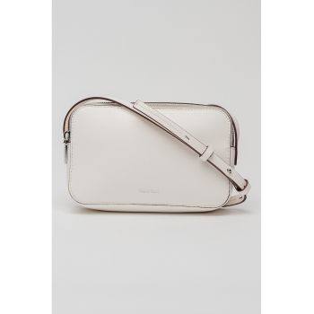 Geanta crossbody de piele ecologica cu bareta ajustabila Foil - Alb murdar