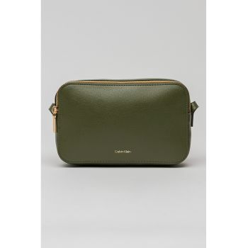 Geanta crossbody de piele ecologica cu bareta ajustabila Foil - Verde padure