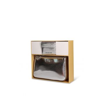 Geanta crossbody de piele ecologica Zenira Ultra - Argintiu