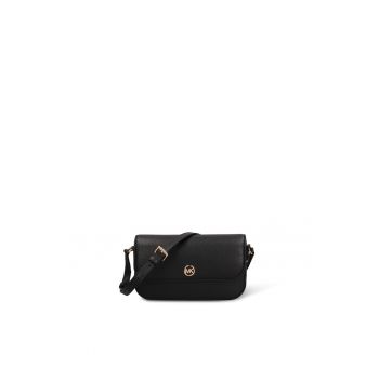 Geanta crossbody de piele Elora Elite - Negru