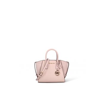 Geanta crossbody de piele Florian - Roz pastel