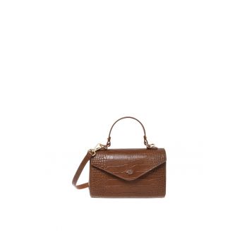 Geanta crossbody de piele - Maro