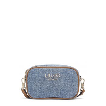 Geanta crossbody din denim - Albastru deschis