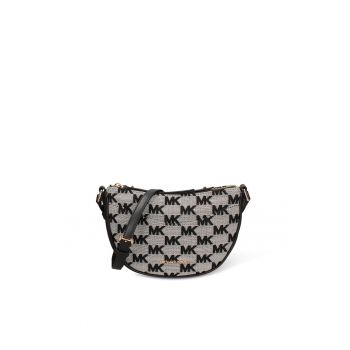 Geanta crossbody din material textil Valoria Lux - Negru/Gri