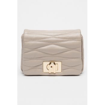 Geanta crossbody din piele cu aspect matlasat 1927 Mini - Lila pal