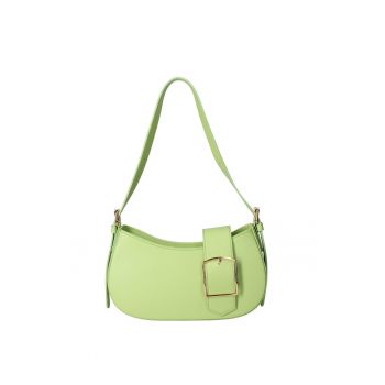 Geanta crossbody din piele cu bareta ajustabila - Verde