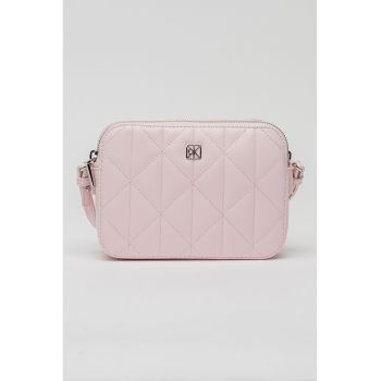 Geanta crossbody matlasata - Roz deschis