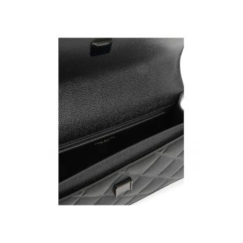 Geanta dama  Fleming Soft Grain C - neagra - din piele naturala