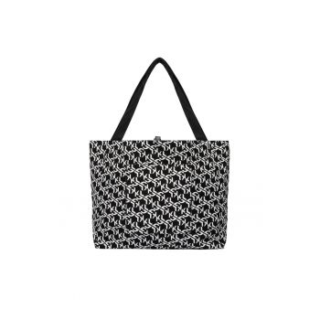Geanta dama -  neagra - One Size INTL - material textil - design modern