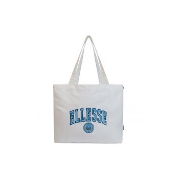 Geanta dama  tote bag alb/albastru