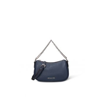 Geanta de piele cu bareta de umar Amelia Pro - Bleumarin