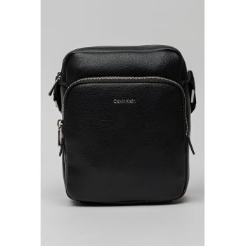 Geanta de piele ecologica Raised Pocket - Negru