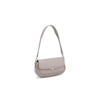 Geanta de umar cu clapa Lisandra Chic - Maro taupe deschis