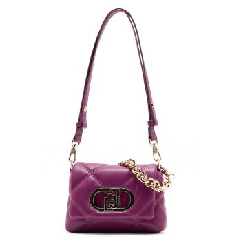 Geanta din piele ecologica cu bareta de umar Lapuffy - Violet