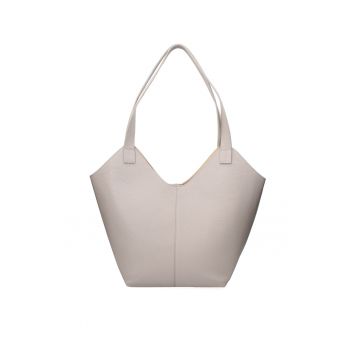 Geanta hobo de piele - Gri