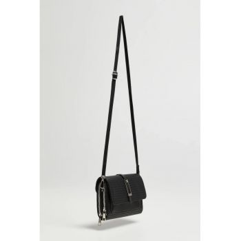 Geanta neagra cu inchidere cu fermoar ONE SIZE