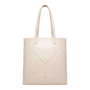 Geanta shopper -  bej - One Size INTL - cu saszeta dopinata