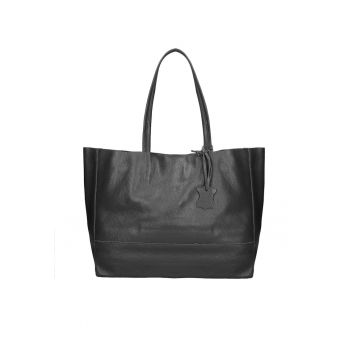 Geanta shopper de piele Ciel - Negru
