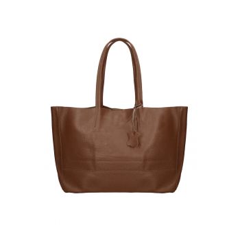 Geanta shopper de piele Ciel - Portocaliu stins