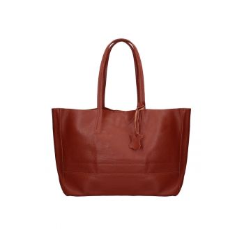 Geanta shopper de piele Ciel - Rosu