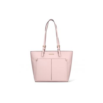 Geanta shopper de piele ecologica Aurelie Pro - Roz pastel