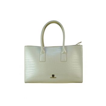 Geanta shopper de piele ecologica Dames - Verde pal