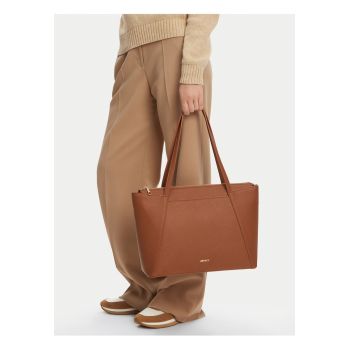 Geanta shopper -  maro - dimensiune A4 - material sintetic
