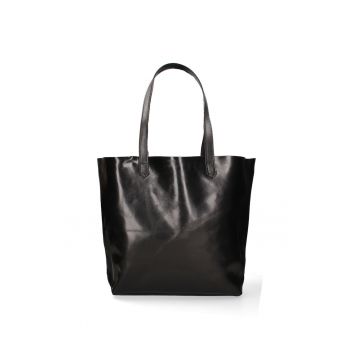 Geanta tote de piele False - Negru
